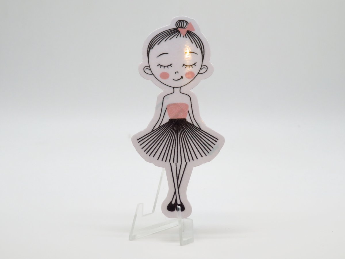 Ballerina Meisje - Meisjes Meiden | Veras Arts & Dice | Schattige Stickers - Handgemaakte Stickers - Journaling - Bullet Journal - Scrapbooking - Leuke Stickers - Laptop Sticker - Telefoon Sticker